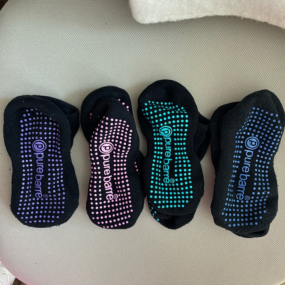 Pure Barre sticky socks lot GUC size small